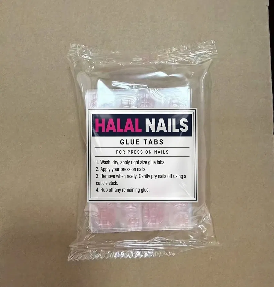 Halal Nails Glue Tabs branded packaging
